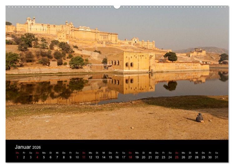 Produktbild: Indien, vom Taj Mahal zur W&uuml;ste Thar (Wandkalender 2026 DIN A2 quer), CALVENDO Monatskalender