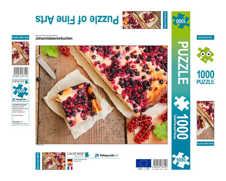 Produktbild: CALVENDO Puzzle Johannisbeerenkuchen | 1000 Teile Lege-Gr&ouml;&szlig;e 64x48cm Foto-Puzzle f&uuml;r gl&uuml;ckliche Stunden