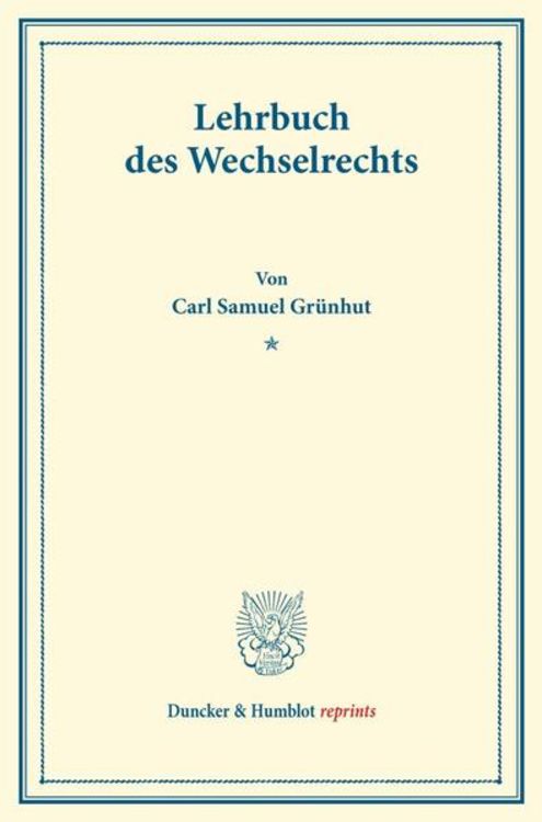 Produktbild: Lehrbuch des Wechselrechts.