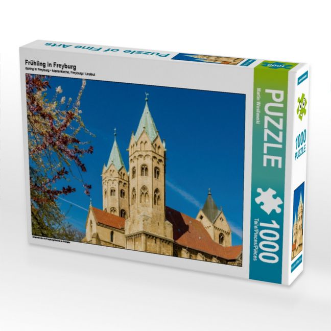 Produktbild: CALVENDO Puzzle Fr&uuml;hling in Freyburg | 1000 Teile Lege-Gr&ouml;&szlig;e 64x48cm Foto-Puzzle f&uuml;r gl&uuml;ckliche Stunden