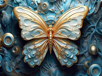Produktbild: CALVENDO Puzzle Mechanisches Design eines Schmetterlings - Steampunk | 2000 Teile Lege-Gr&ouml;&szlig;e 90x67cm Foto-Puzzle f&uuml;r gl&uuml;ckliche Stunden