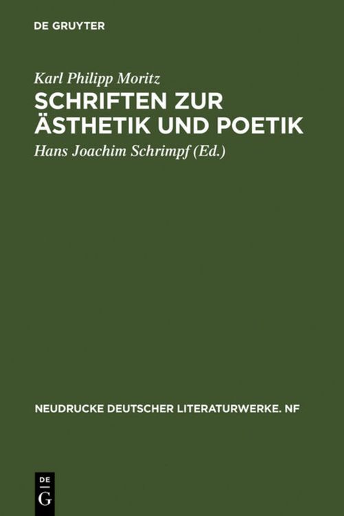 Produktbild: Schriften zur Ästhetik und Poetik