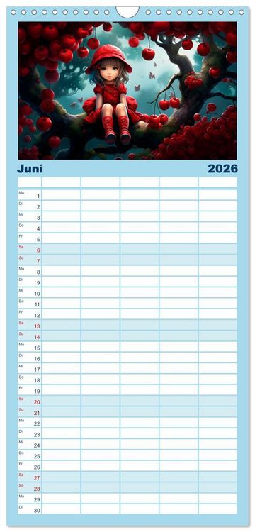 Produktbild: Familienplaner 2026 - Magie der Kindheit mit 5 Spalten (Wandkalender, 21 x 45 cm) CALVENDO