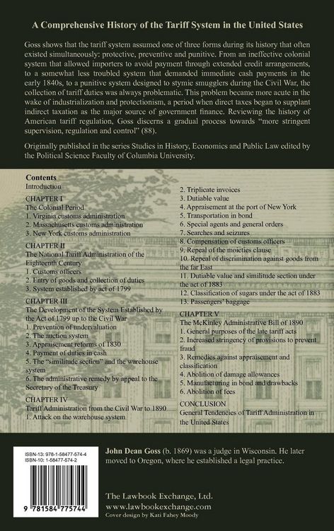 Produktbild: The History of Tariff Administration in the United States