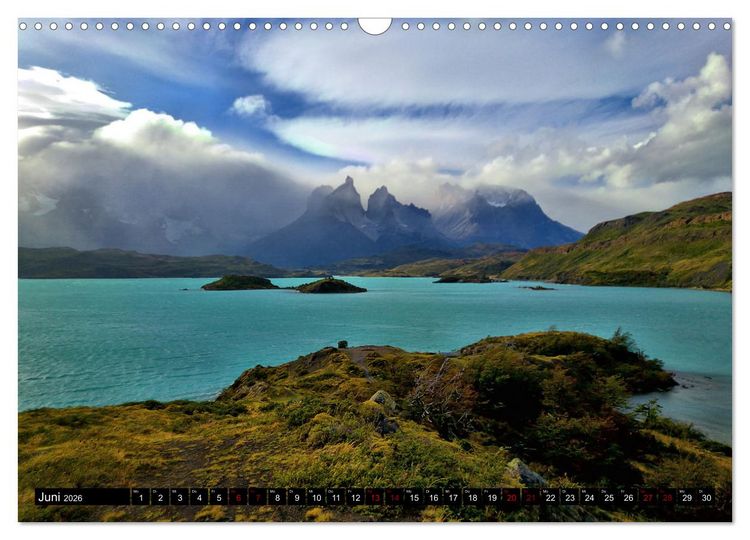 Produktbild: Patagonien mit Feuerland (Wandkalender 2026 DIN A3 quer), CALVENDO Monatskalender