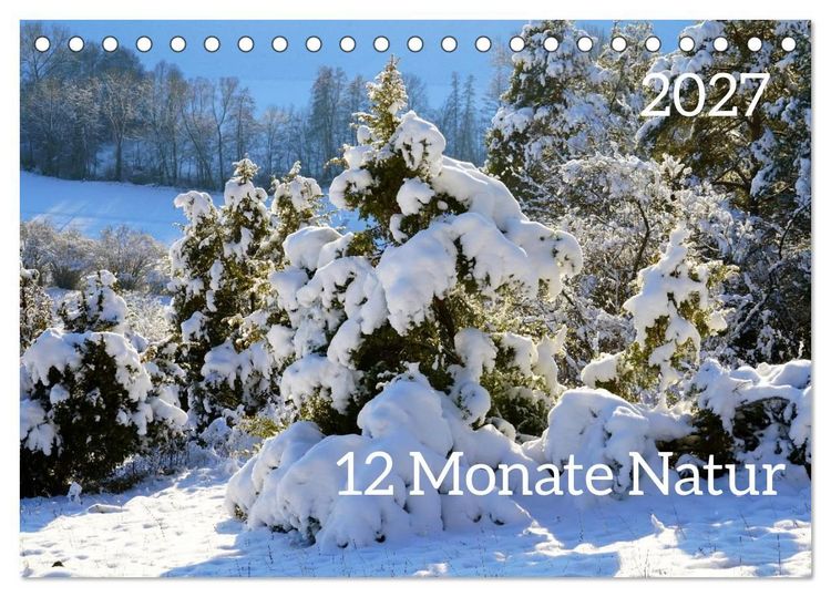 Produktbild: 12 Monate Natur (Tischkalender 2027 DIN A5 quer), CALVENDO Monatskalender