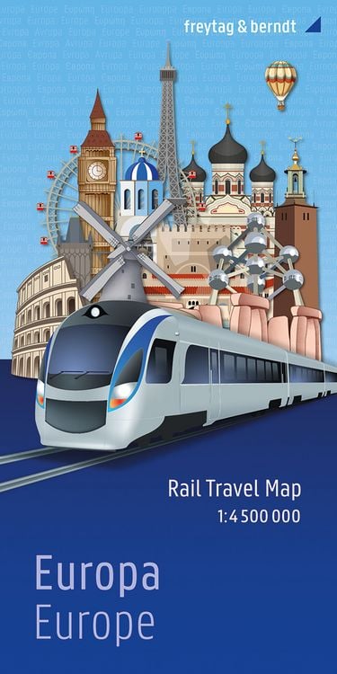 Produktbild: Europa, Rail Travel Map 1:4.500.000, freytag & berndt
