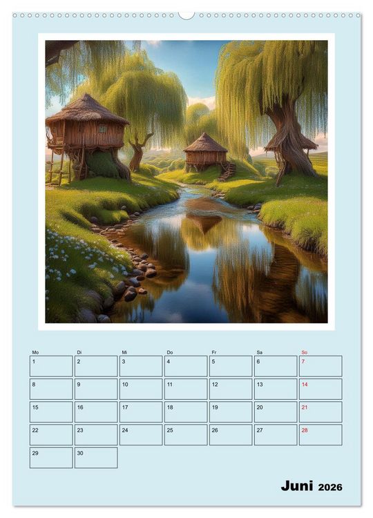 Produktbild: Traumwelt Baumhaus (Wandkalender 2026 DIN A2 hoch), CALVENDO Monatskalender