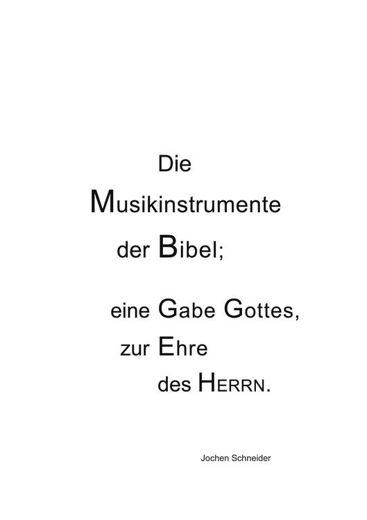 Produktbild: Die Musikinstrumente der Bibel