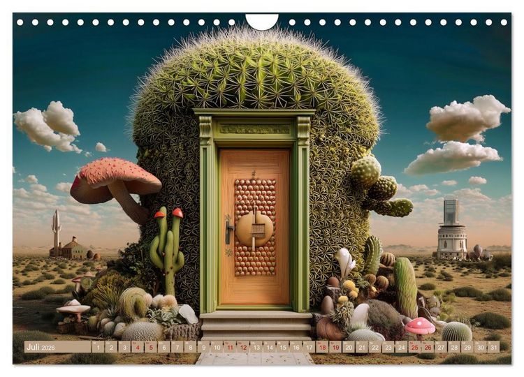 Produktbild: Kaktuswelten. Fantasie in Gr&uuml;n und Dorn (Wandkalender 2026 DIN A4 quer), CALVENDO Monatskalender