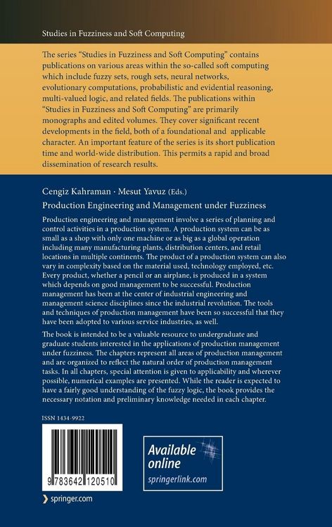 Produktbild: Production Engineering and Management under Fuzziness