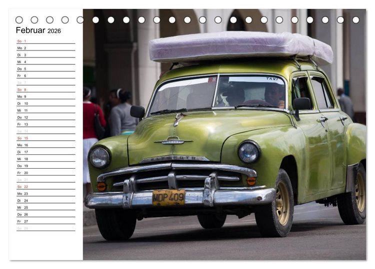 Produktbild: Cars on Cuba (Tischkalender 2026 DIN A5 quer), CALVENDO Monatskalender