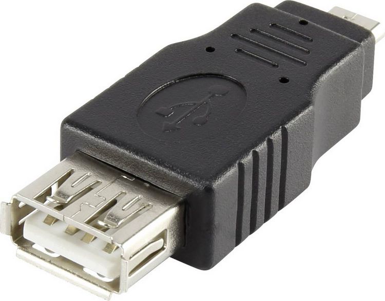 Produktbild: Renkforce USB 2.0 Adapter [1x USB 2.0 Stecker Micro-B - 1x USB 2.0 Buchse A] rf-usba-07