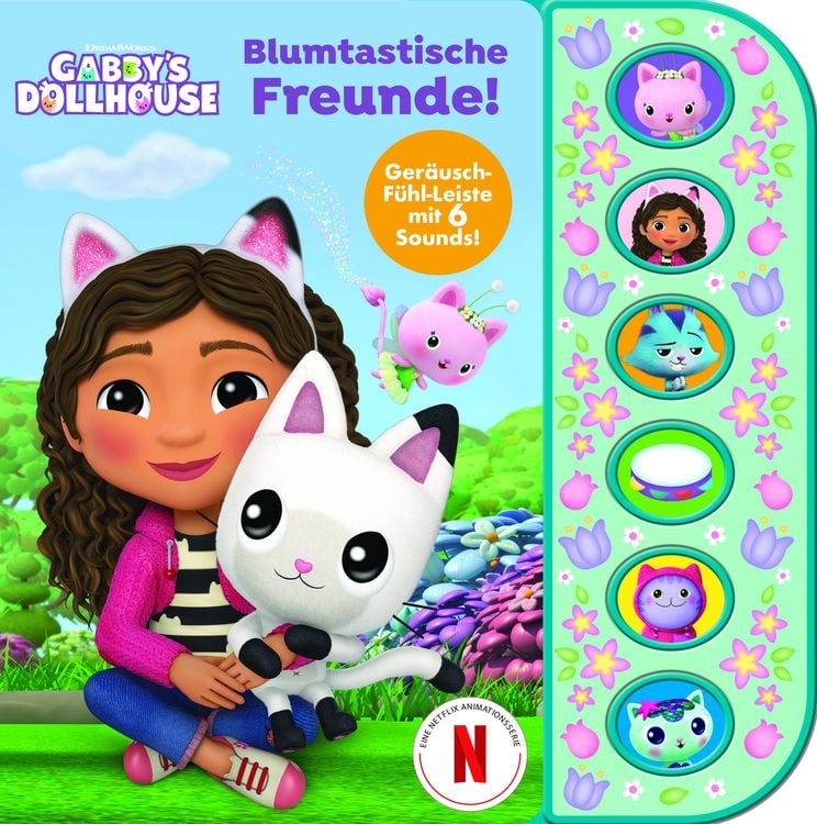 Produktbild: Gabby's Dollhouse - Blumtastische Freunde - Soundbuch mit F&uuml;hlleiste und 6 Ger&auml;uschen f&uuml;r Kinder ab 3 Jahren