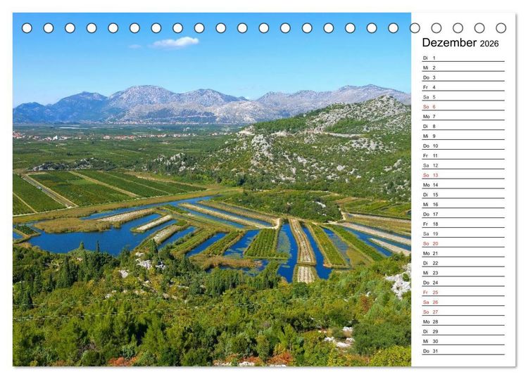 Produktbild: Kroatien - Traumhafte Landschaften und faszinierende St&auml;dte (Tischkalender 2026 DIN A5 quer), CALVENDO Monatskalender
