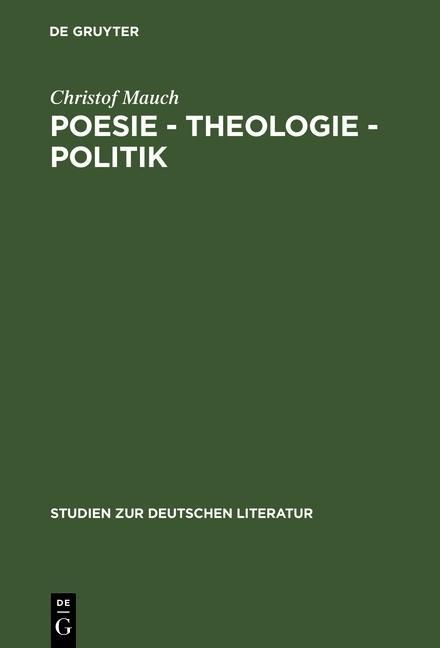 Produktbild: Poesie - Theologie - Politik