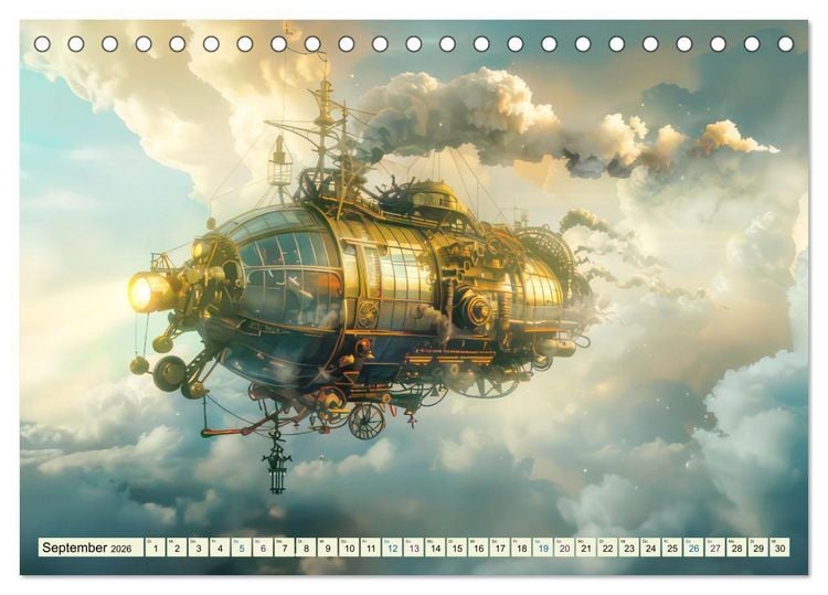 Produktbild: Steampunk - Bl&uuml;tezeit der Mechanik (Tischkalender 2026 DIN A5 quer), CALVENDO Monatskalender