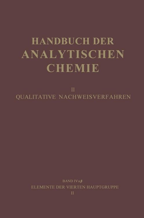 Produktbild: Elemente der Vierten Hauptgruppe II