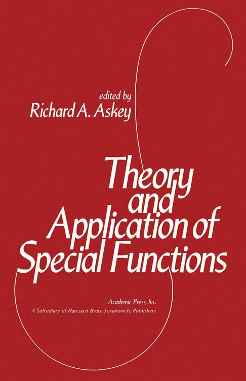 Produktbild: Theory and Application of Special Functions