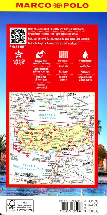 Produktbild: MARCO POLO Reisekarte T&uuml;rkei 1:1 Mio.