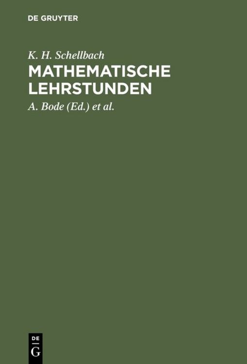 Produktbild: Mathematische Lehrstunden