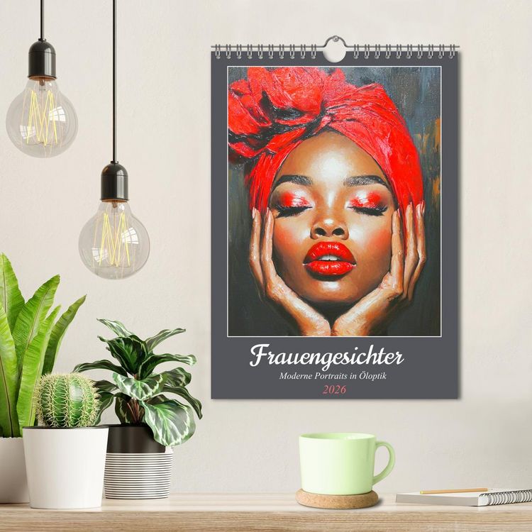Produktbild: Frauengesichter. Moderne Portraits in &Ouml;loptik (Wandkalender 2026 DIN A4 hoch), CALVENDO Monatskalender