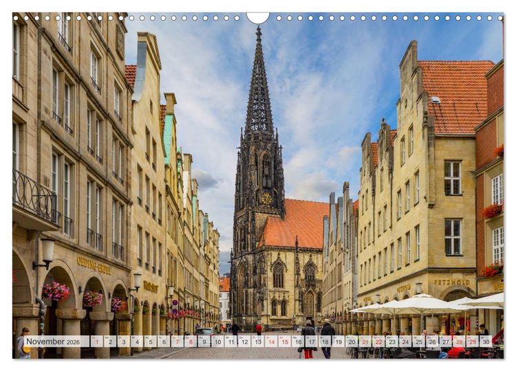 Produktbild: M&uuml;nster Impressionen (Wandkalender 2026 DIN A3 quer), CALVENDO Monatskalender