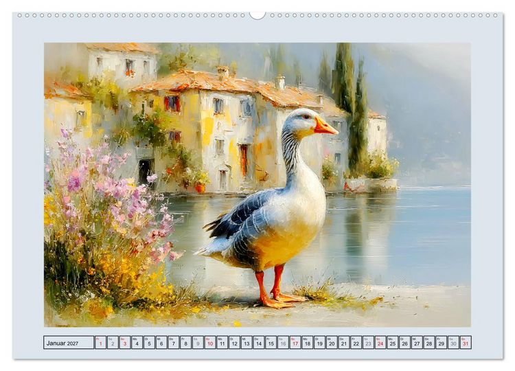 Produktbild: G&auml;nse. Geselliges Schnattern in der Natur (Wandkalender 2027 DIN A2 quer), CALVENDO Monatskalender