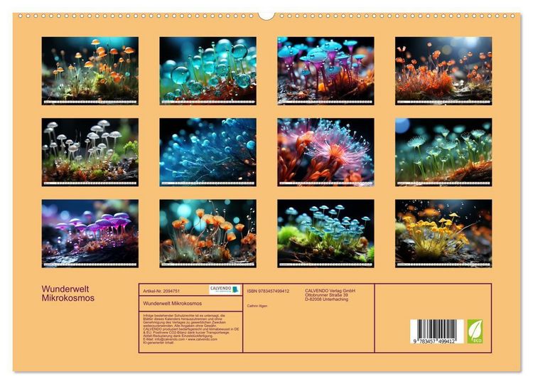 Produktbild: Wunderwelt Mikrokosmos (hochwertiger Premium Wandkalender 2026 DIN A2 quer), Kunstdruck in Hochglanz