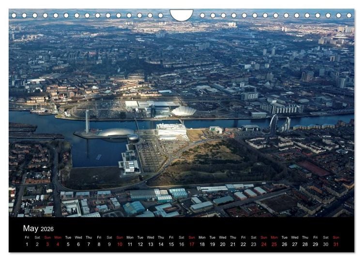 Produktbild: Glasgow from the Air (Wall Calendar 2026 DIN A4 landscape), CALVENDO 12 Month Wall Calendar
