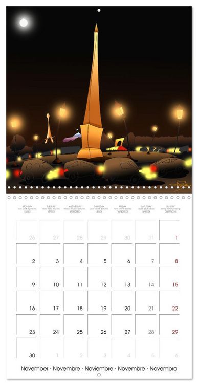 Produktbild: PARICATURES (Calendrier mural carr&eacute; 2026 30x30 cm) Calendrier double avec une page pour vos prises de notes