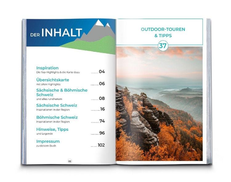 Produktbild: KOMPASS Inspiration S&auml;chsische Schweiz & B&ouml;hmische Schweiz