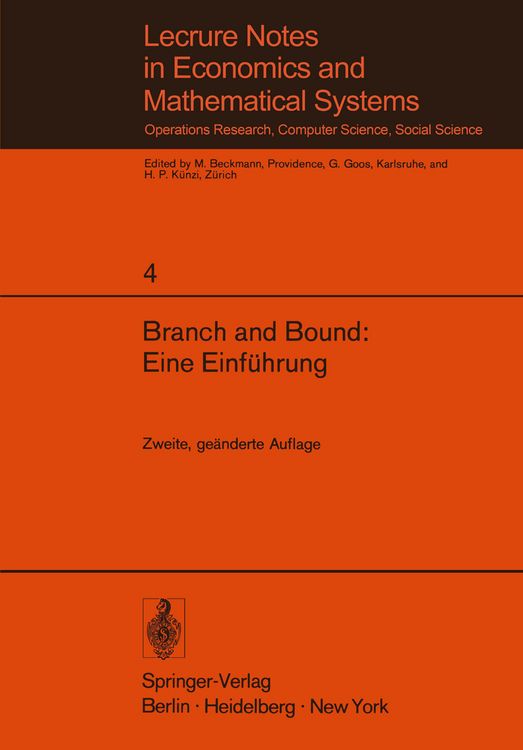 Produktbild: Branch and Bound: Eine Einf&uuml;hrung
