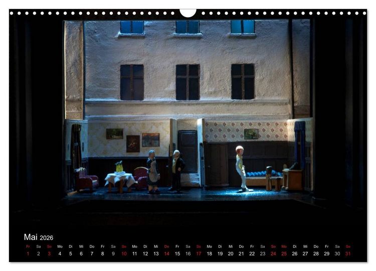 Produktbild: B&uuml;hnenbildmodelle (Wandkalender 2026 DIN A3 quer), CALVENDO Monatskalender