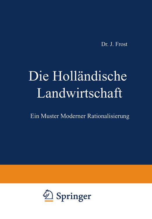 Produktbild: Die Holl&auml;ndische Landwirtschaft