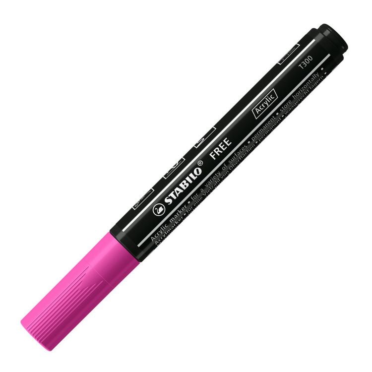 Produktbild: STABILO Acrylmarker, FREE Acrylic T300, Strichbreite 2-3 mm, violett