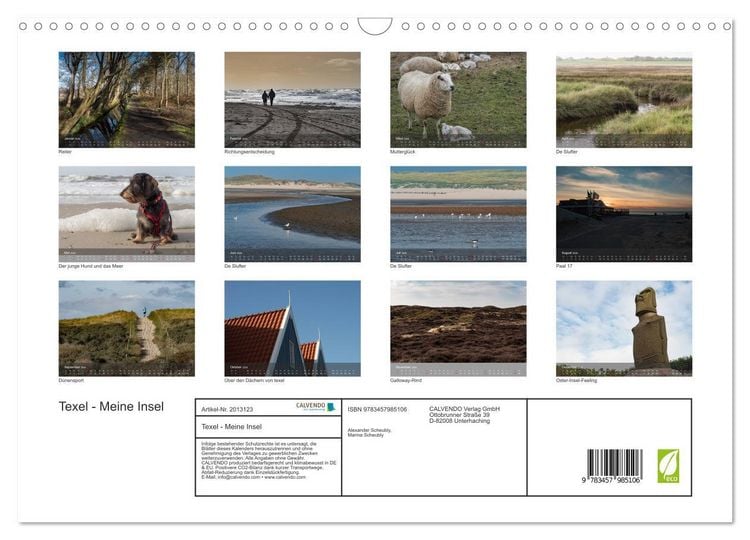Produktbild: Texel - Meine Insel (Wandkalender 2026 DIN A3 quer), CALVENDO Monatskalender