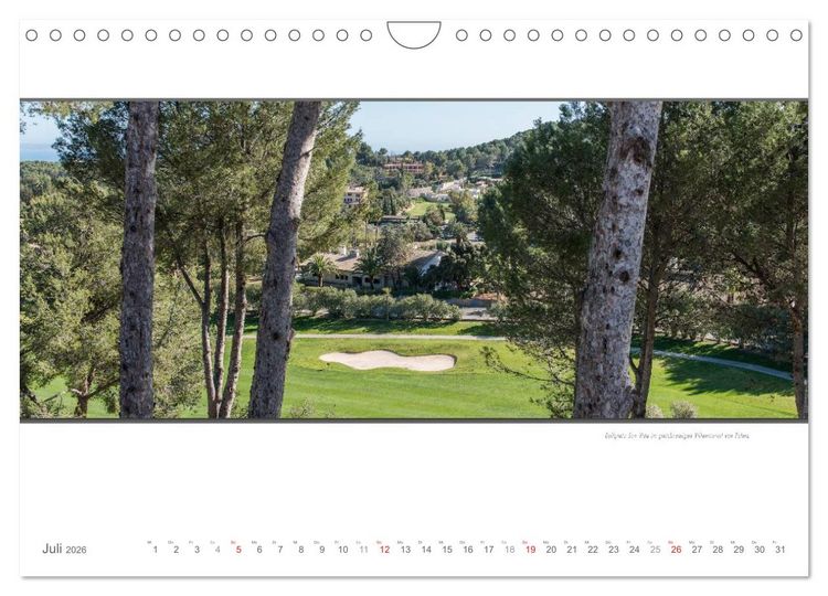 Produktbild: Emotionale Momente: Die sch&ouml;nsten Golfpl&auml;tze auf Mallorca. (Wandkalender 2026 DIN A4 quer), CALVENDO Monatskalender