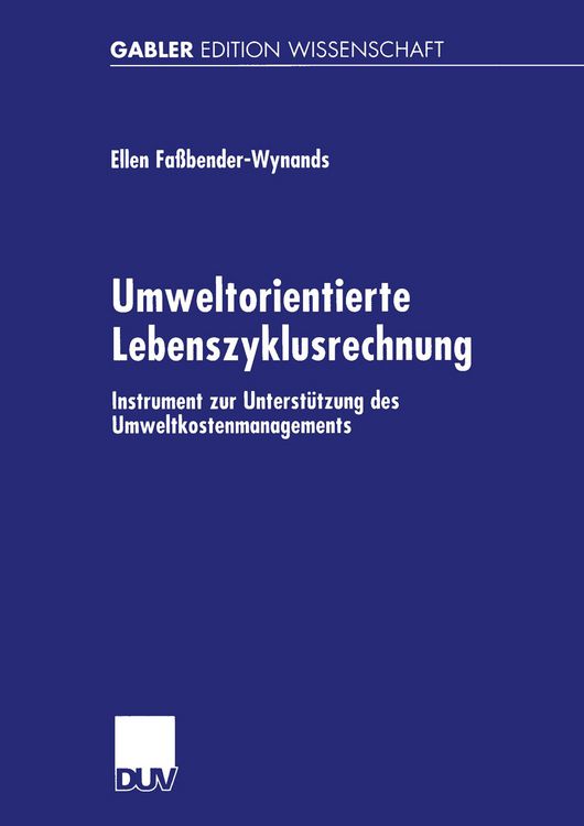 Produktbild: Umweltorientierte Lebenszyklusrechnung