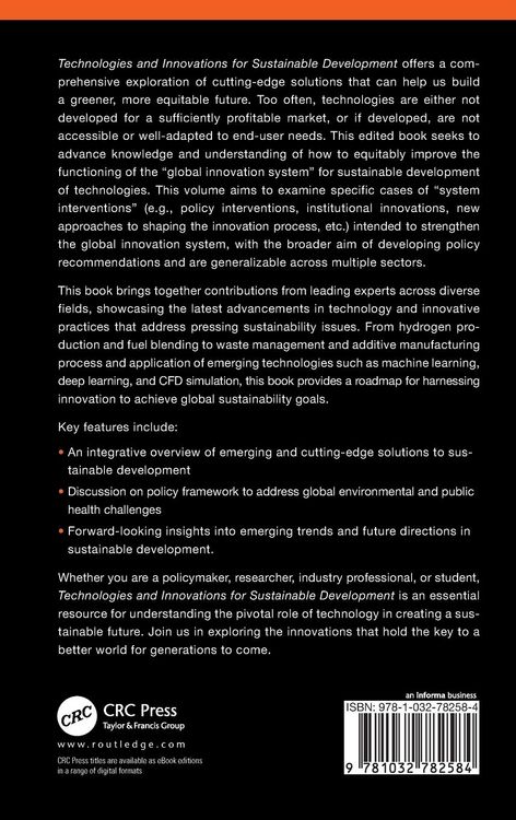 Produktbild: Technologies and Innovations for Sustainable Development