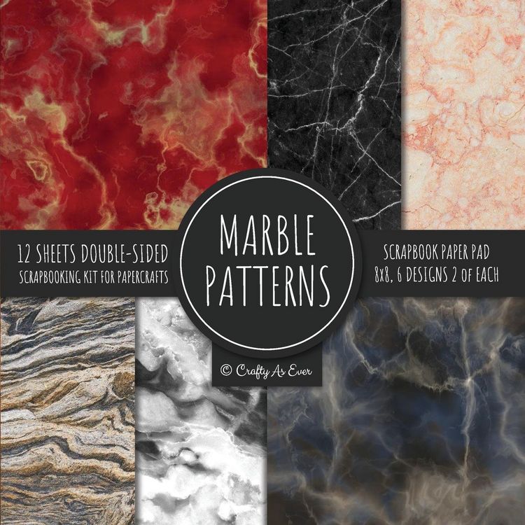 Produktbild: Marble Patterns Scrapbook Paper Pad 8x8 Scrapbooking Kit for Papercrafts, Cardmaking, Printmaking, DIY Crafts, Stationary Designs, Borders, Backgrounds