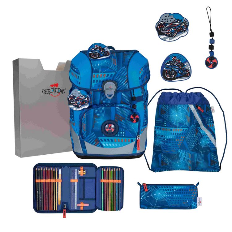 Produktbild: DerDieDas Schulranzen Set ErgoFlex Tiny, Schulranzen Set, 5tlg, Turbo Speed
