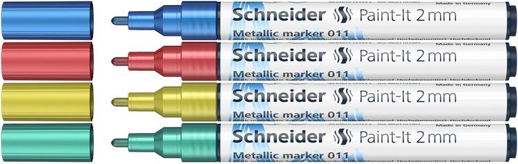 Produktbild: Schneider Metallic Marker Paint-It 011 2mm 4 St&uuml;ck Faltschachtel
