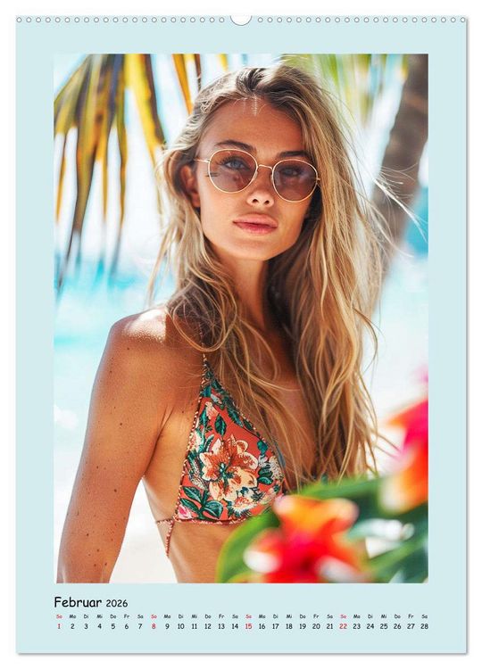 Produktbild: Sommer-Traum. Sch&ouml;ne M&auml;dchen am Meer (hochwertiger Premium Wandkalender 2026 DIN A2 hoch), Kunstdruck in Hochglanz