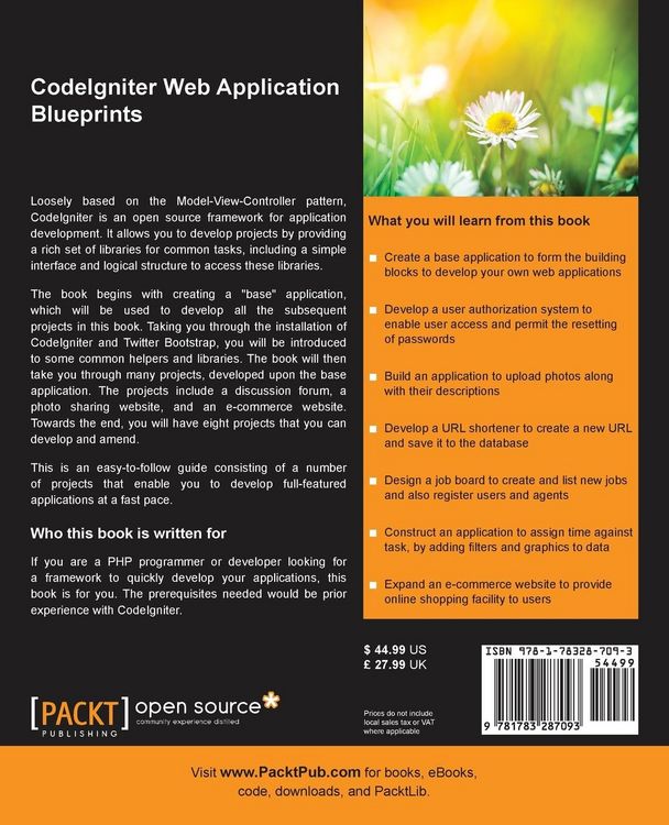 Produktbild: CodeIgniter Web Application Blueprints