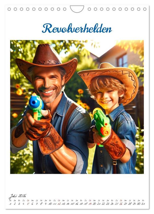 Produktbild: Wild-West Family - Yee-haw! K&uuml;nstliche Impressionen: Ein Jahr im Wilden Westen (Wandkalender 2026 DIN A4 hoch), CALVENDO Monatskalender