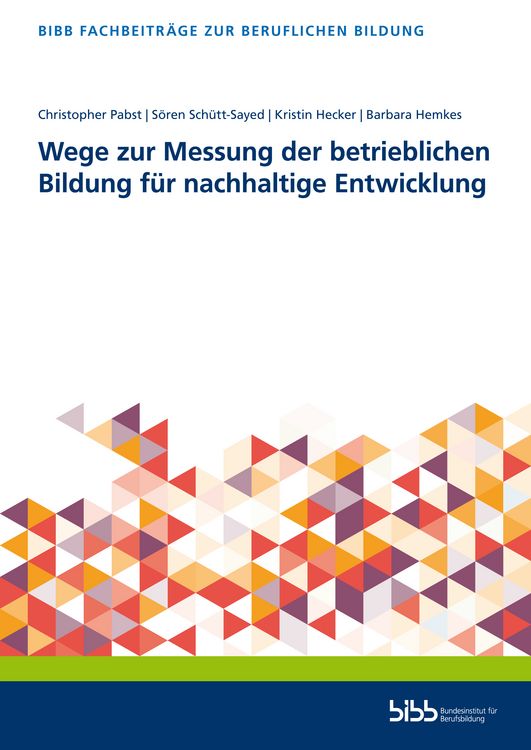 Produktbild: Wege zur Messung der betrieblichen Bildung f&uuml;r nachhaltige Entwicklung