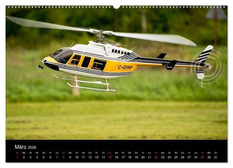Produktbild: Modellhubschrauber (Wandkalender 2026 DIN A2 quer), CALVENDO Monatskalender