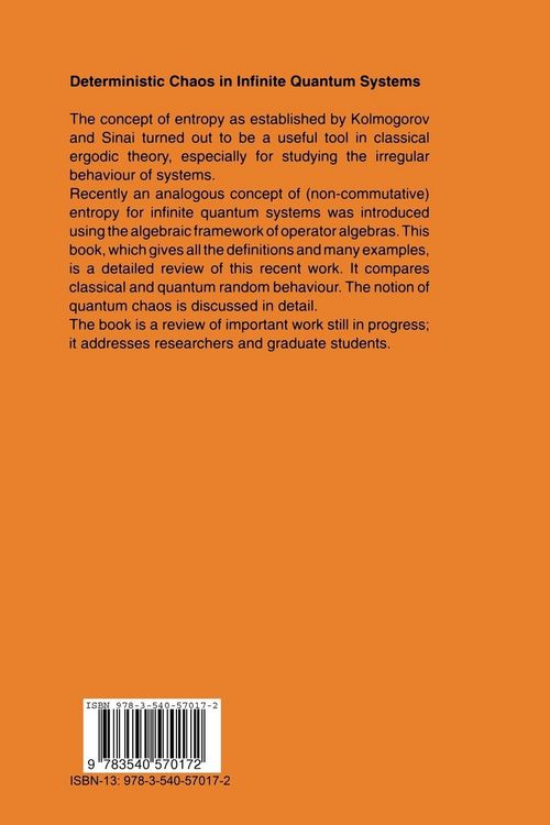 Produktbild: Deterministic Chaos in Infinite Quantum Systems