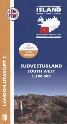 Produktbild: IRK 01 Sudvesturland / S&uuml;d-West-Island Regionalkarte 1 : 200 000